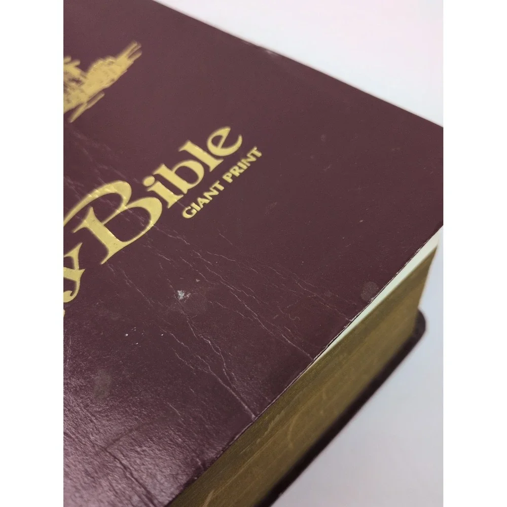 NO WRITING! VTG✝️1975 Giant Print Holy Bible KJV Red Letter Allan Concordance